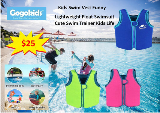 Gogokids Kids Swim Vest Funny Lightweight Float Swimsuit Cute Swim Trainer Kids Life