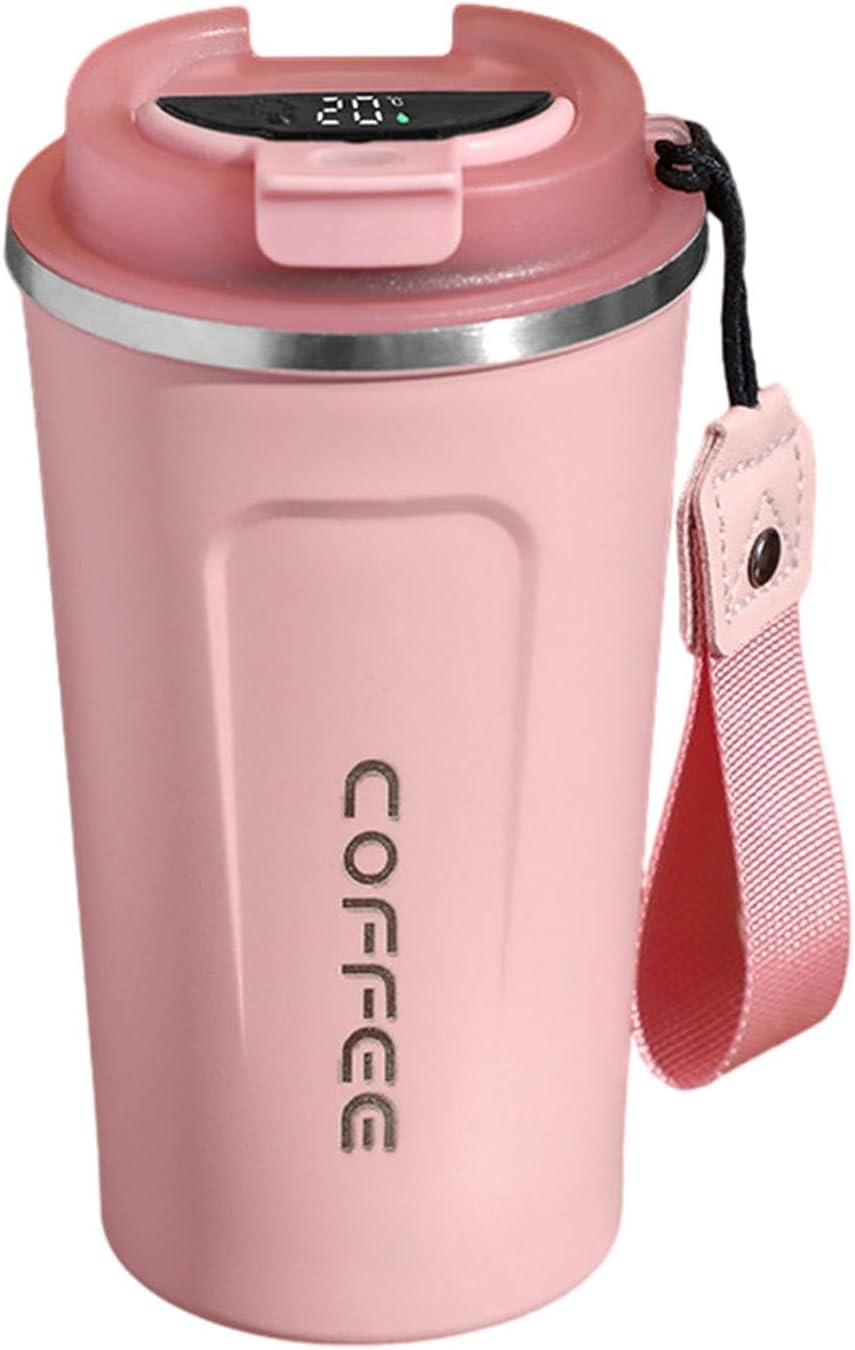 Temperature Water Bottle - Coffee  Mug, Stainless Steel Tumbler | Leakproof Lid Thermal Cup, Portable Heat Retaining Flask, Insulated Bottle ofice School Trip Outdoor Use