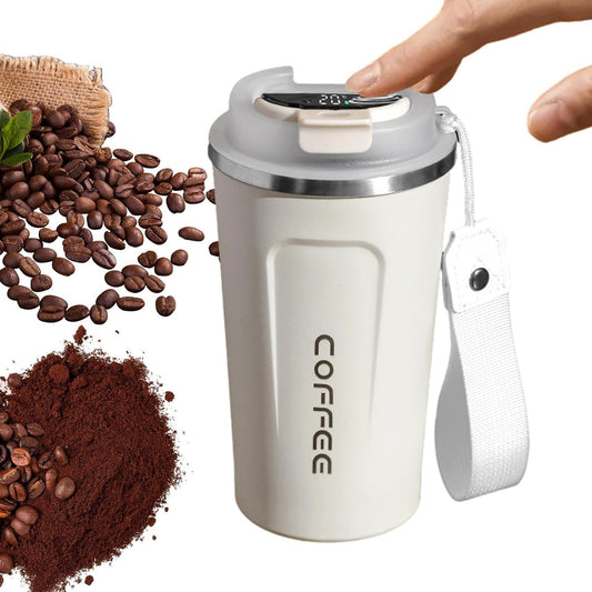 insulated Coffee Cup, Led Temperature Display Insulated Tumble, Insulated Vacuum Leakproof Travel Mug for Hot & Cold Coffee, Car Coffee Cup Enables Easy...
